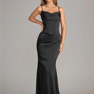 Azazie Black Maxi Dress